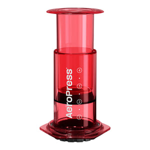 Gjennomsiktig rød AeroPress