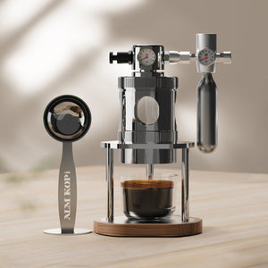 Aleman mikro pneumatisk espressomaskin | Luftdrevet 58 mm bordmodell