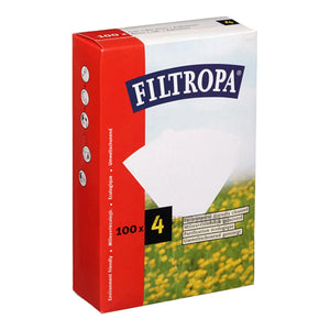Filterpapir Melitta-stil Ubleket 1x4 100 stk FILTROPA