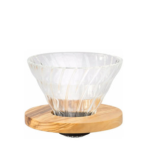 Glass kaffedrikker V60 02 - oliventre HARIO
