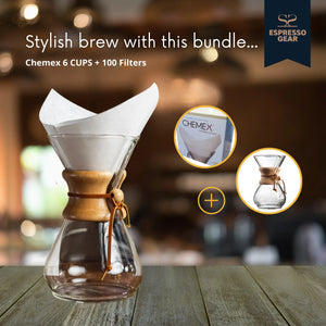 Chemex 6 KOPPER + 100 Filtre ESPRESSO UTSTYR