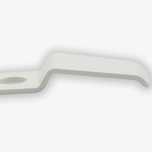 Hvit holder for portafilter som gir trygg hvile i Tamperstasjon, kompatibel med Wiedemann, alt om kaffe.