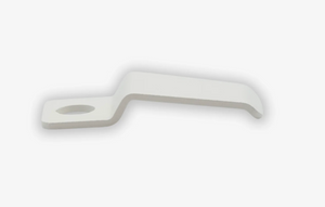 Hvit holder for portafilter som gir trygg hvile i Tamperstasjon, kompatibel med Wiedemann, alt om kaffe.