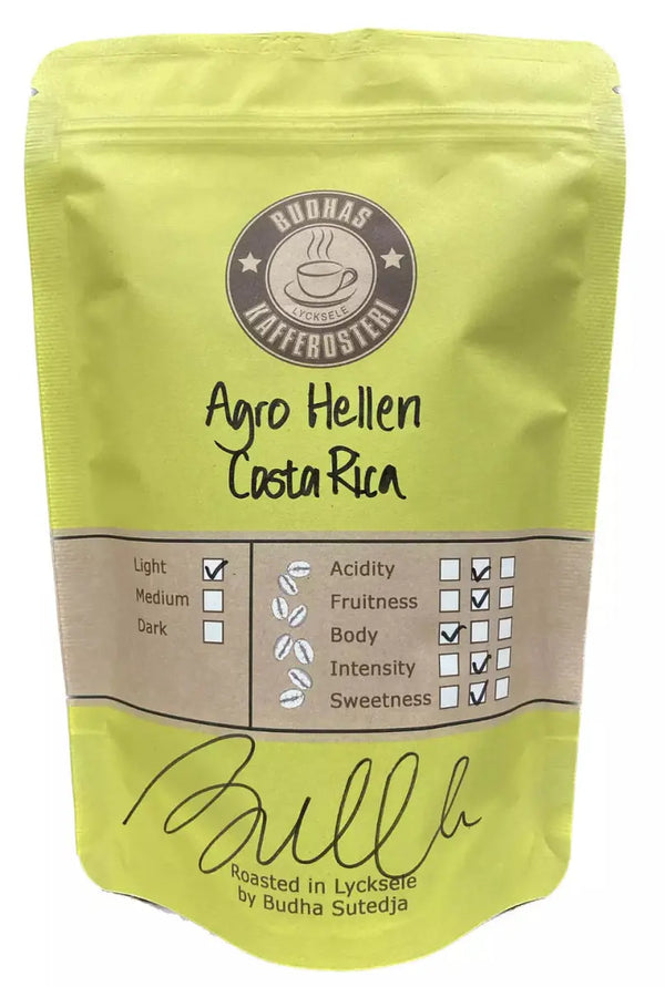 Agro Hellen - Hele bønner lys/middels brent for filterbrygging 250g - Barista og Espresso