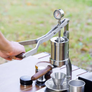 Aleman 2P espressomaskin med manuell spak | Base og dryppbrett i rustfritt stål
