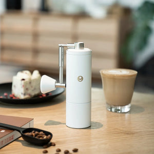 Kaffekvern C5 Pro hvit med sammenleggbart håndtak